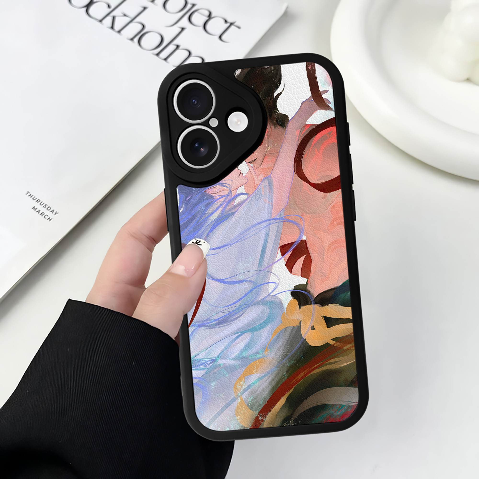 （画像用） Ne Zha 2 ナタ 魔童の大暴れ 【iPhone 16シリーズ対応】シリコンスマホケース（レザー調） 材質：シリコン